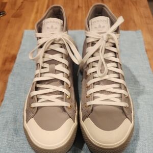 Adidas Gray and White Sneakers